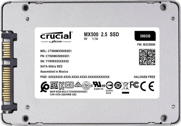 Image du produit Crucial Mx500 (500 Go, 2.5")