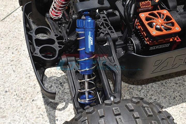 Produktbild GPM Alum. L-Shape Piggy Back Spring Dämpfer 177mm vorn schwarz ARRMA Kraton 8s