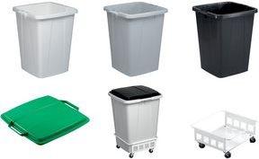 Produktbild Durable Abfallbeh„lter DURABIN 90, quadratisch, grau (90 l)