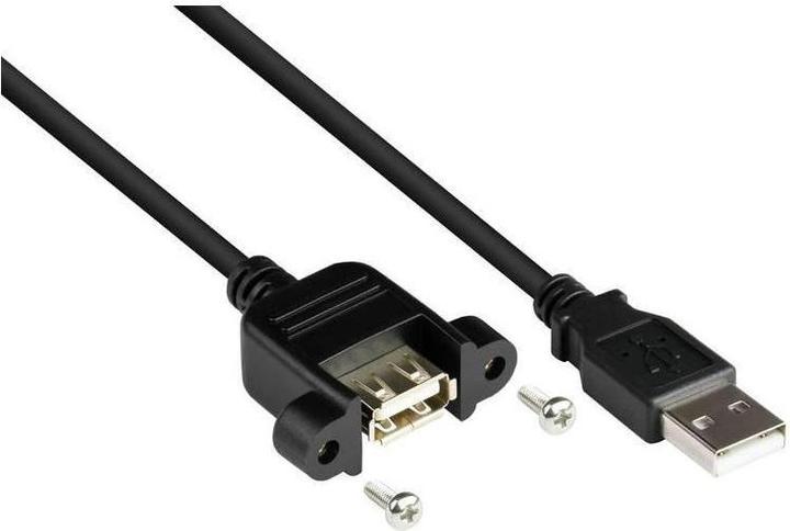 Produktbild Good Connections Verlängerung USB 2.0 Stecker A an Einbaubuchse A, 1m, ® (1 m, USB 2.0)