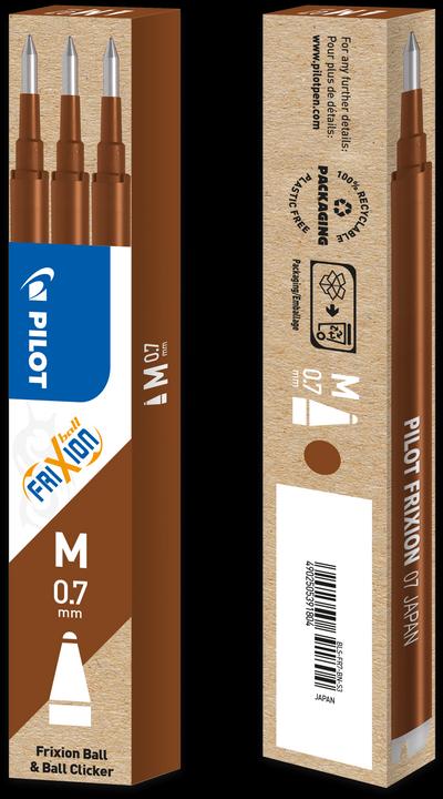 Actual product image Pilot FriXion Refill Set à 3 (Refill, Brown, 0.35 mm)