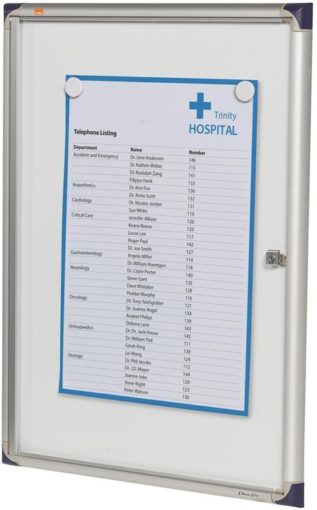 Actual product image Nobo Showcase extra flat with metal back panel