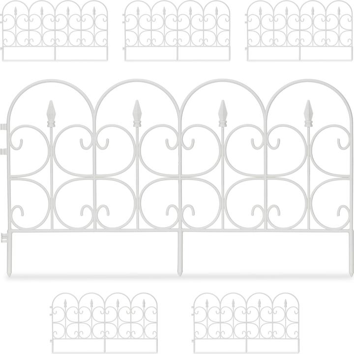 Actual product image Relaxdays Flowerbed Fence, Set (66 cm)