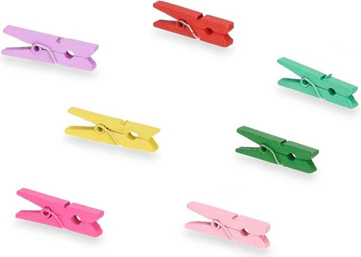 Immagine prodotto Pincello Morsetti piccoli in legno colorato (24 pezzi) (24 x)