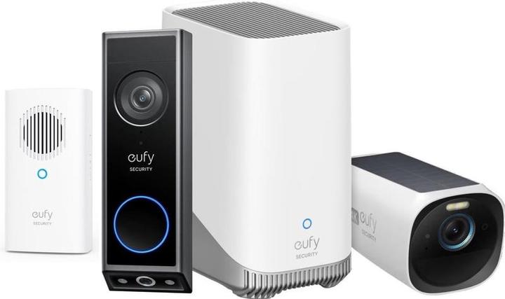 Actual product image eufy Video Doorbell E340 with Chime + Homebase 3 S380 + EUFYCAM 3 - DEVIOUS BUNDEL