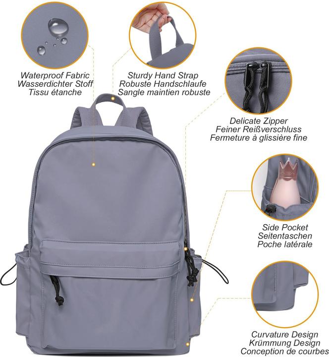 Immagine prodotto Only-Bags.Store Zaino scuola teenager, borsa scuola, cartella con scomparto per laptop