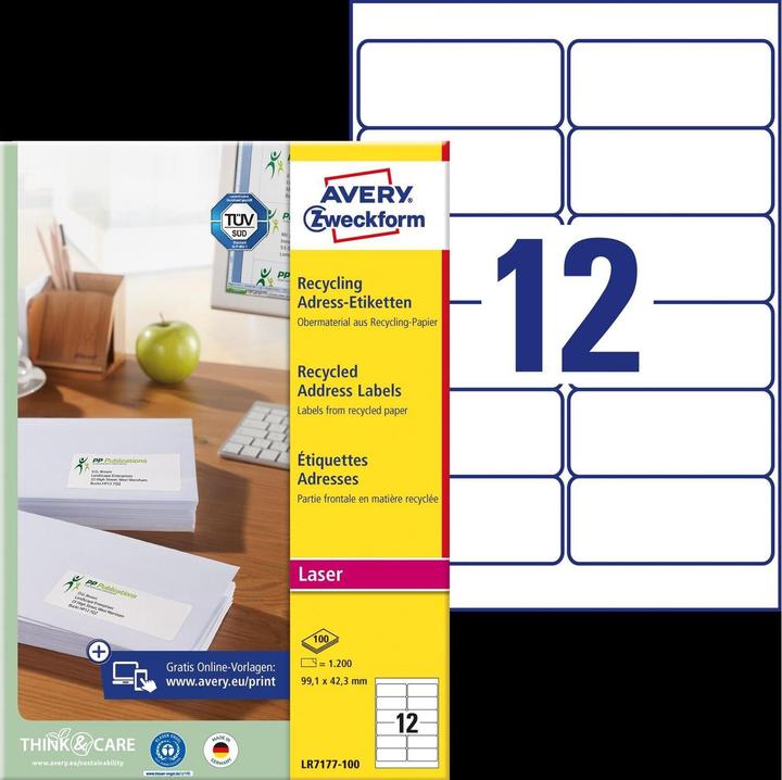 Image du produit Avery Étiquettes d'adresse recyclées