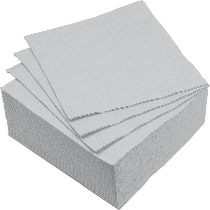 Casativo 40er-Set Papier Servietten einfarbig, 2-lagig, grau, 38 x 38 cm (40 x, 38 x 38 cm)