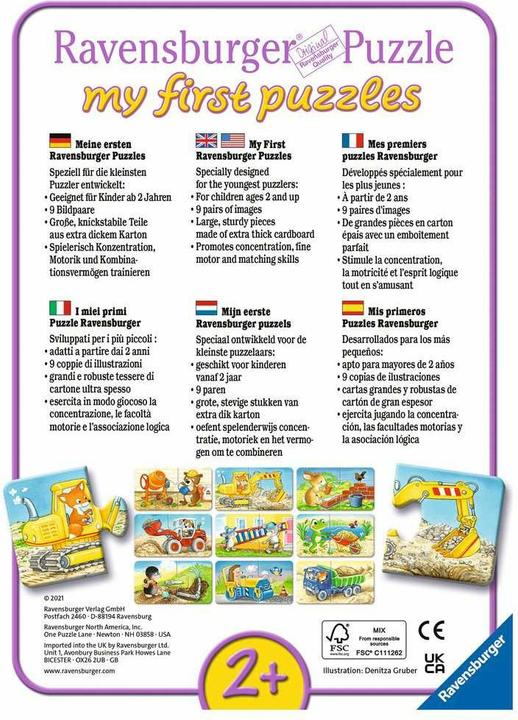 Image du produit Ravensburger Chantier animalier (18 pièces)