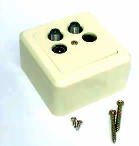 Produktbild E+P BKV 19 TV (koaxial) Weiss Steckdose (Antennendose)