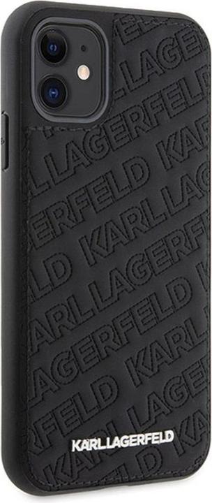 Actual product image Karl Lagerfeld KLHCN61PQKPMK iPhone 11 / Xr 6.1" czarny/black hardcase Quilted K Pattern (Apple iPhone XR, Apple iPhone 11)