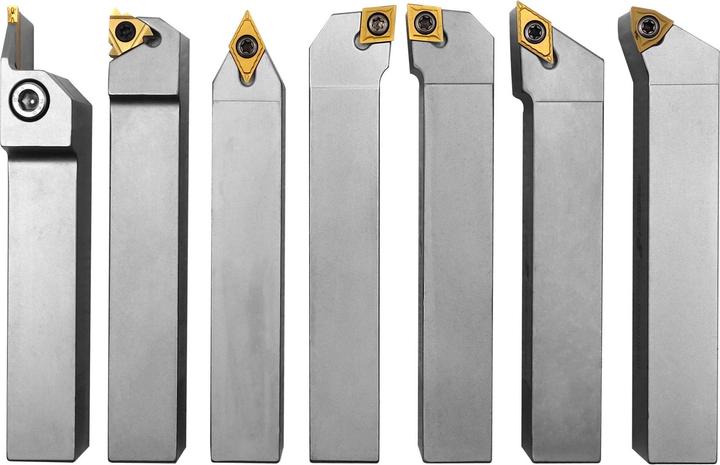 Produktbild Paulimot Drehmeissel-Set mit Wendeplatten, vernickelt, 20 mm, 7-teilig