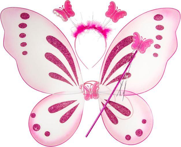 LG-Imports Schmetterlingsflügel mit Zauberstab und Tiara