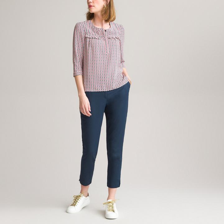 Actual product image Anne Weyburn 7/8 trousers in linen/cotton (24)