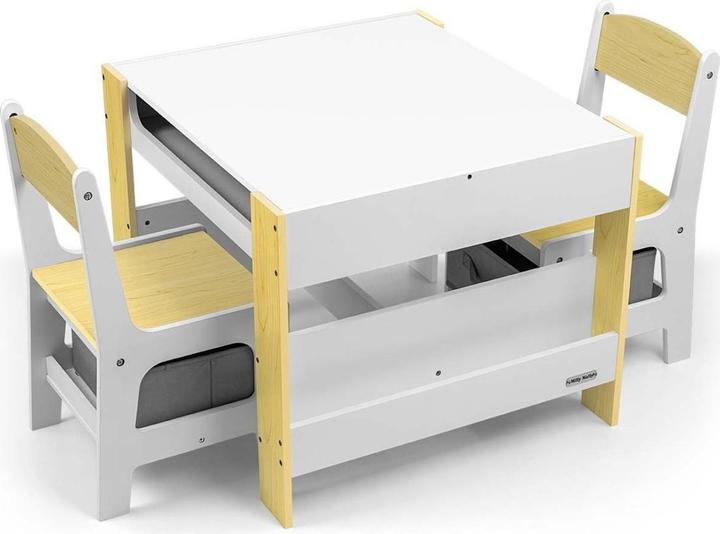 Actual product image Mally Sven table and two chairs natural Milly (Child armchair)