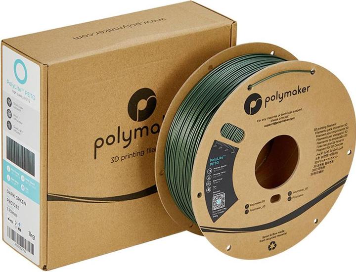 Produktbild Polymaker PB01035 Filament PETG hitzebeständig, hohe Zugfestigkeit 1.75 mm 1000 (PETG, 1.75 mm, 1000 g, Grün)