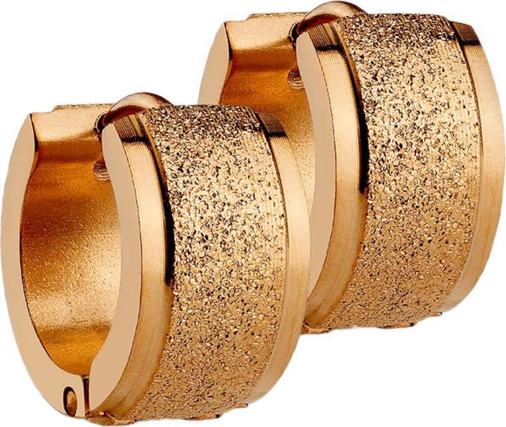 Star Piercing Ohrring zum Klappen rosegold und mittig gesprenkelt (Chirurgenstahl 316L, ohne Messing)
