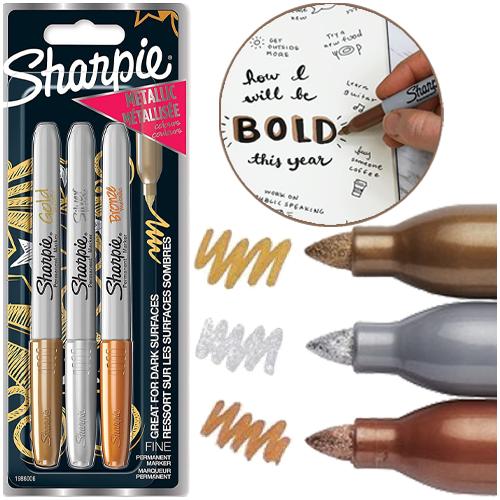 Image du produit Sharpie Feiner Permanentmarker (Argent, 1.40 mm, 3 x)