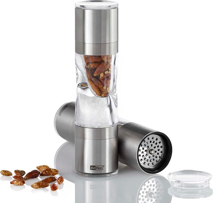 Produktbild AdHoc Gewürzmühle DUOSPICE stahlgrau (Diverse Gewürze)