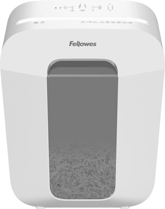 Produktbild Fellowes Powershred LX50 Aktenvernichter mit Partikelschnitt P-4, 4 x 37 mm, bis 9 Blatt, weiss (Partikelschnitt)