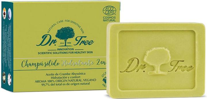 Actual product image Dr. Tree 2 in 1 Moisturising Solid Shampoo Organic Solid Shampoo + Conditioner 75g (Solid shampoo)