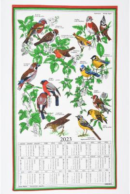 Actual product image Doerig Fabric calendar birds 41x69cm (39 x 73 cm)