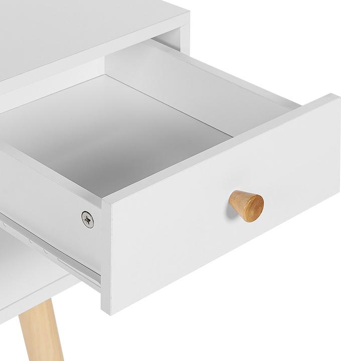 Produktbild Beliani Schreibtisch weiss 110 x 55 cm 4 Schubladen LEVIN (110 x 55 cm)
