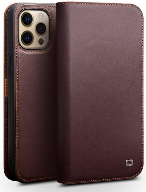 Actual product image QiAlino Fashionable genuine leather book cover sleeve (Apple iPhone 13 Pro Max)