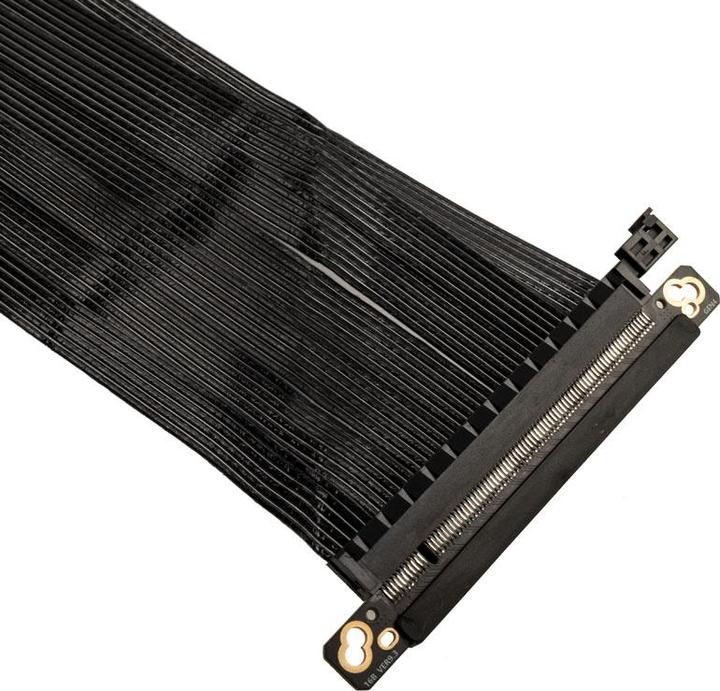 Actual product image Ssupd Riser ribbon cable - PCIe 4.0, 430mm, black