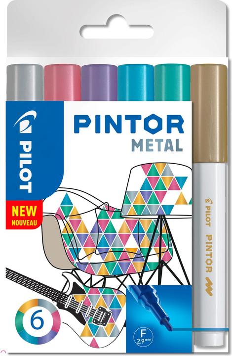 Produktbild Pilot Pintor Fein Set à 6 Metallic (Metallic, 2.90 mm, 6 x)
