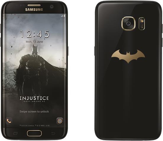 Actual product image Samsung Galaxy S7 Edge Injustice Batman Limited Edition (32 GB, Black, Black Onyx, 5.50", Single SIM, 12 Mpx, 4G)