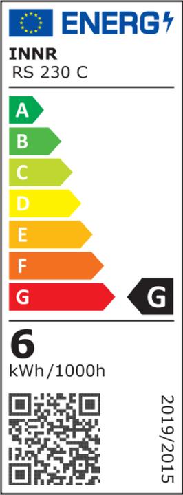 Energy Label Innr Starter Kit Spot SK 230 C-2 color - EU version (GU10, 6 W, 350 lm, 1 x, G)