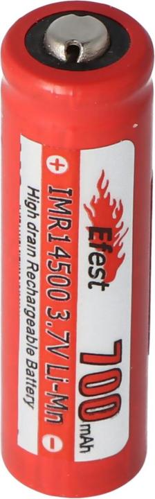 Actual product image Efest Battery IMR 14500 V2, positive pole raised (1 pcs., 14500, 700 mAh)