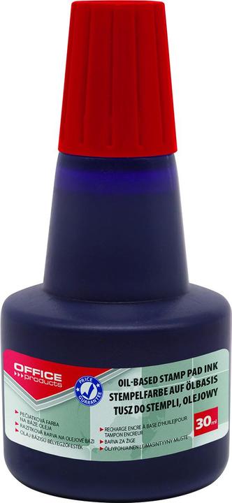 Actual product image Office Products Oil ink for metal stamps, 30ml, red