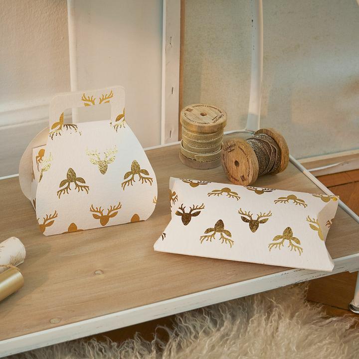 Produktbild Loberon Geschenkbox 2er Set Sylphine weiss/gold (Geschenkbox, 2 x)