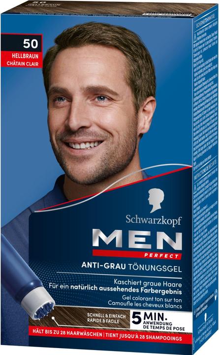 Schwarzkopf Men Perfect Anti-Grau Tönungs-Gel (50 Natur Hellbraun)