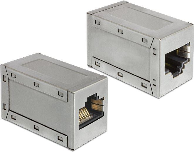 Image du produit equip Connecteur RJ45 1:1 B/B pour câble patch Cat.6 entièrement blindé Affectation 1:1 (Raccord réseau)