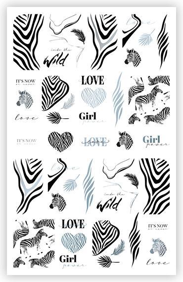 Produktbild BrillBird Nagelsticker Silver Zebra