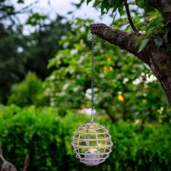 Immagine prodotto GuGus Lampada a sospensione solare a LED con tea light, Ø 10 cm, marrone