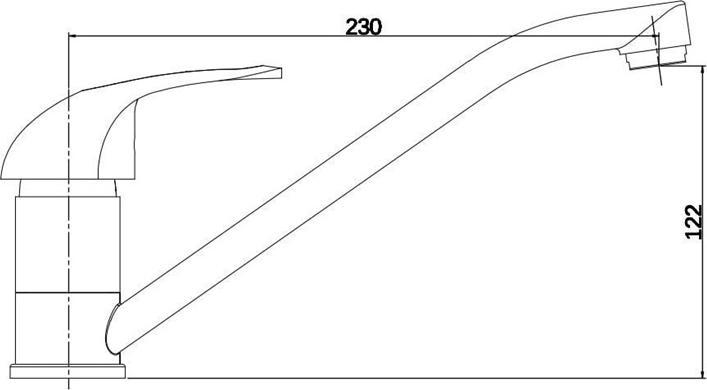 Produktbild Thema_lux Kitchen Faucet With Long Beak Df1227