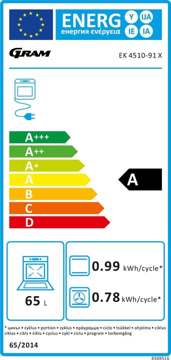 Label énergétique GRAM EK 4510-91 X