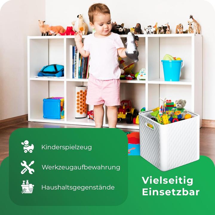 Produktbild Novaliv 4X Box 30x30x30 cm Kunststoff Boxen für Kallax Regal Körbe 30x30 Aufbewahrungsbox als Schran (30 x 30 x 30 cm, 25 l)