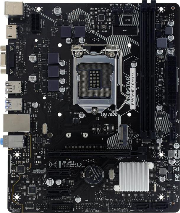 Produktbild Biostar MB B560MHP 2.0 (B560,S1200,mATX,Intel,DDR4) (LGA 1200, Intel B560, mATX)