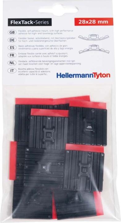 Produktbild HellermannTyton Klebesockel (Kunststoffkabelbinder, 28 mm, 10 Stk.)