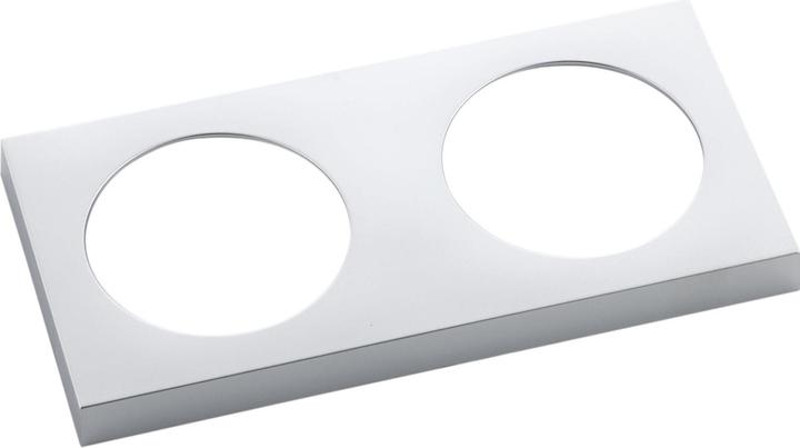 Actual product image Berker Integro Pure socket outlet frame, 2-gang, KS chrome matt galvanised