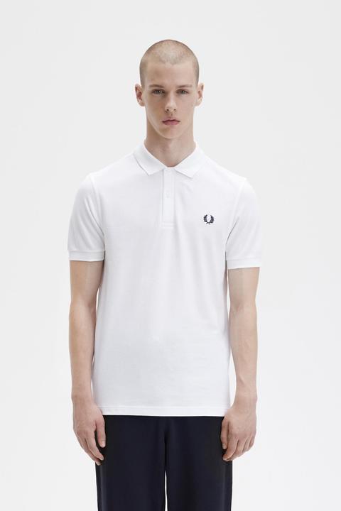 Actual product image Fred Perry Plain Polo Shirt white (XL)