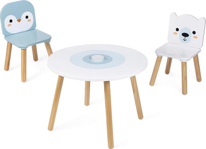 Janod Table et 2 chaises Polar (Groupe de sièges pour enfants)