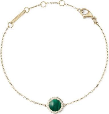 Daniel Wellington Gold-Plated Stylish Bracelet With Malachite And Crystals