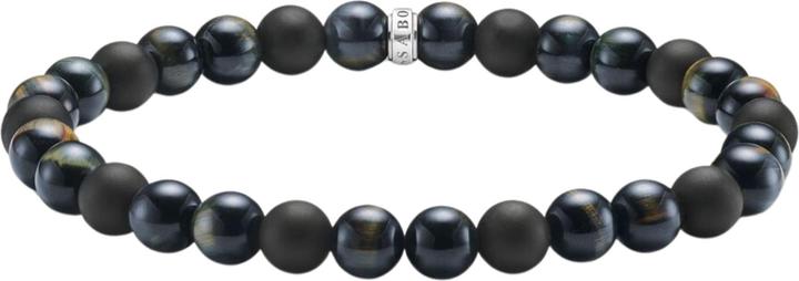 Produktbild Thomas Sabo Talisman Armband mit Tigerauge und Obsidian Beads (19 cm, 925er Silber)