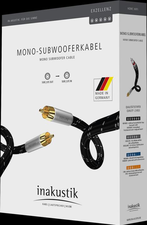 Produktbild Inakustik Exzellenz Mono-Subwooferkabel (12 m, Cinch)